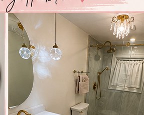 Sparkling bathroom with rain shower