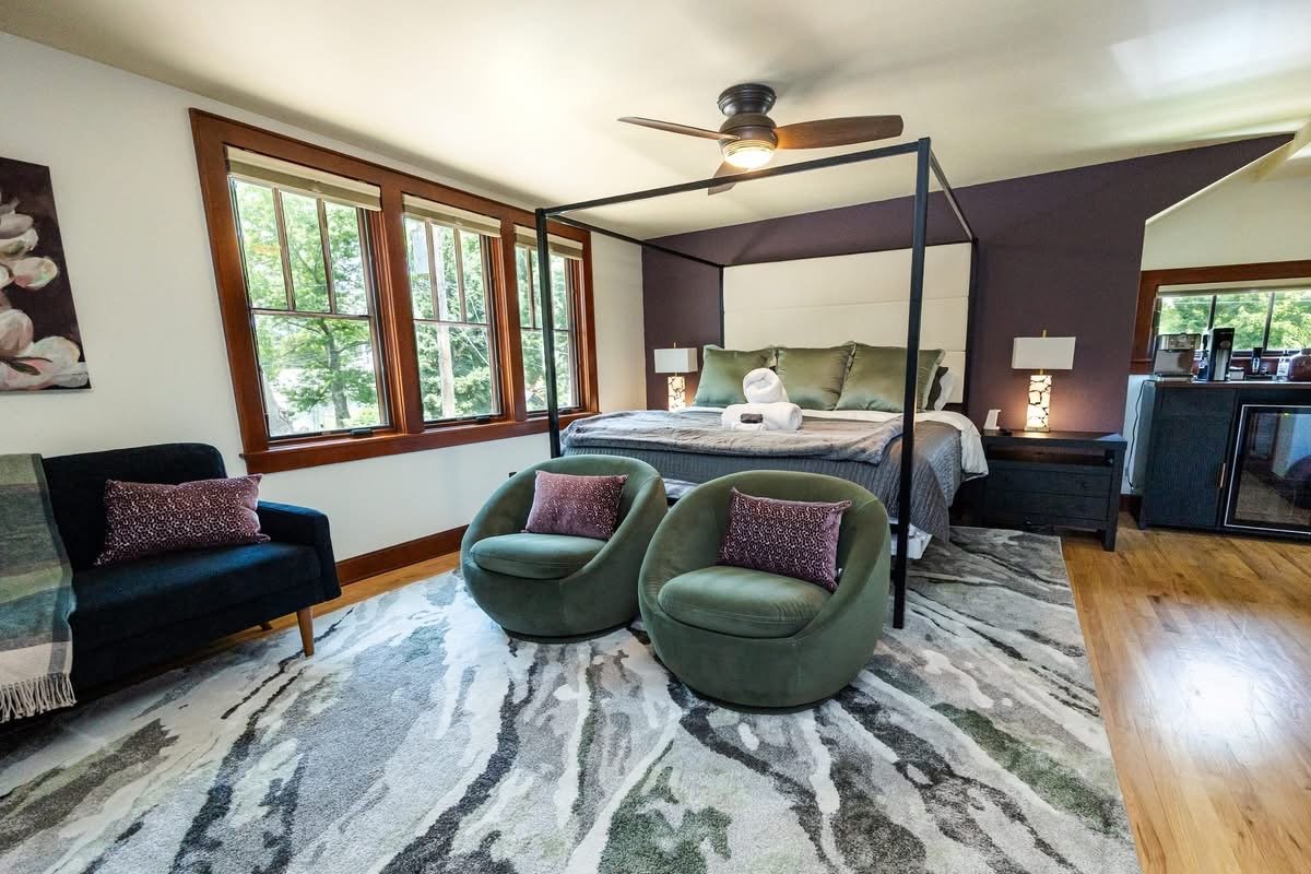 Guest-ready staged bedroom