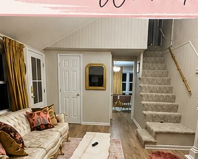 Bright staged living room